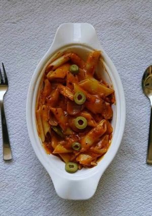 A picture of Spicy margarita pasta.