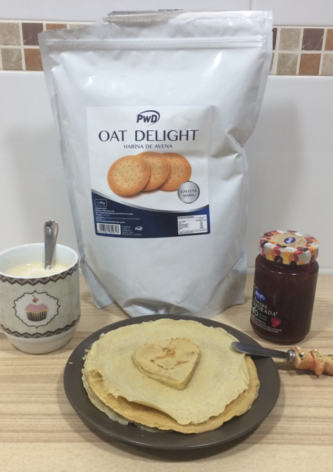 Una foto de Tortitas 🥞 de avena sabor a galleta María