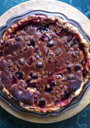 Une photo de Tarte cerises clémentines et noix de coco