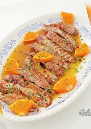 Une photo de Aiguillettes de canard à l’orange