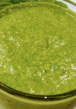 A picture of Fresh mint chutney.