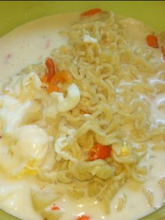 Foto resep Indomie kuah susu