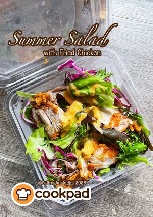 Gambar Summer Salad with Fried Chicken