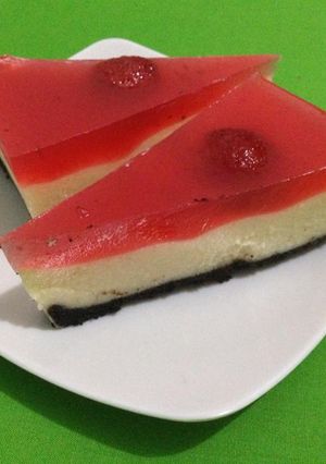 Foto resep #10 Strawberry Cheesecake (Roti Tawar, No Bake)