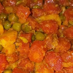 Aloo gajar matar veg A picture of Aloo gajar matar veg.