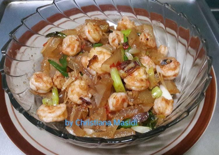 Sambel Goreng Udang Campur kikil pedas