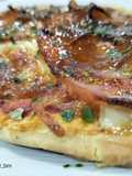 Pizza-naan de magreta y cebolla a la naranja en airfryer