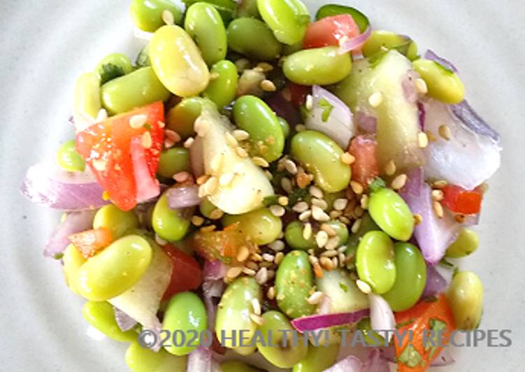 Recipe of Fresh Green Soyabean Salad in 26 Minutes for Young Wife