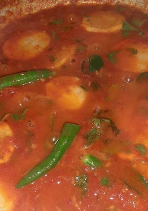 A picture of Simple Aloo tamatar curry.