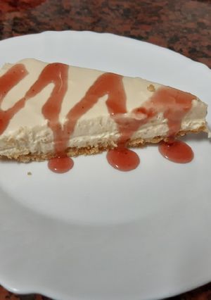 Una foto de Cheesecake de chocolate blanco