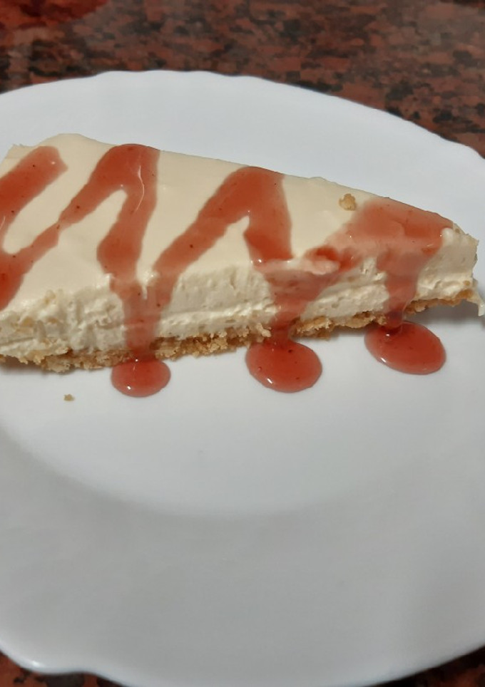 Una foto de Cheesecake de chocolate blanco
