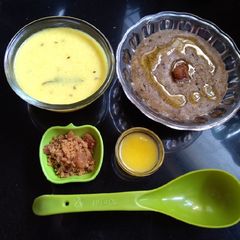 A picture of Bajra khichdi,kadhi.