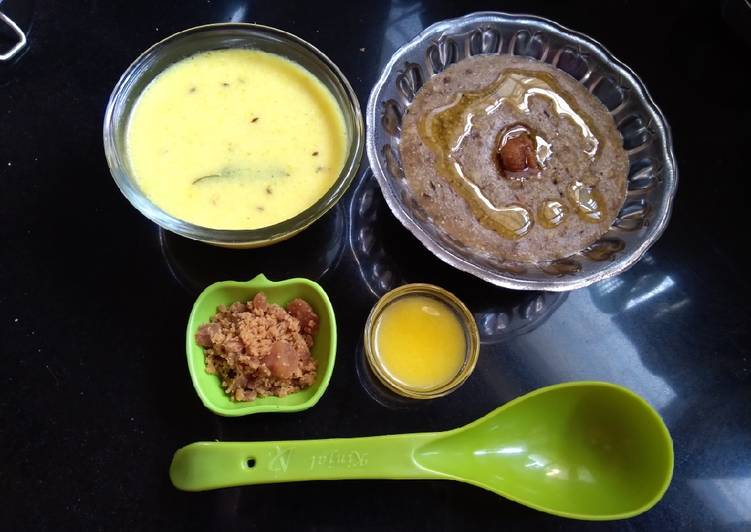 Recipe of Award-winning Bajra khichdi,kadhi