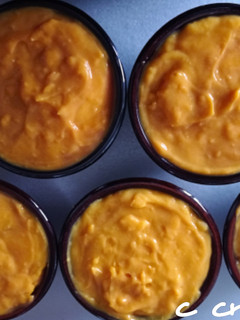 Una foto de Flanes de calabaza