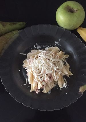 Una foto de Pasta con salsa de salmón