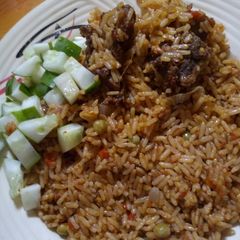 A picture of Cinnamon jollof rice.