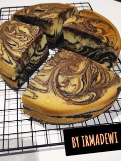 Foto resep Bolu Zebra Putih Telur Aroma