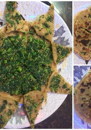 A picture of Stuffed methi parantha.