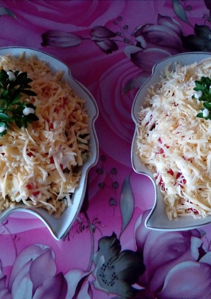 Салат з сиром та куркою