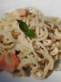 Spaghetti con camarones 🍤