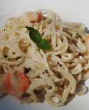 Spaghetti con camarones 🍤