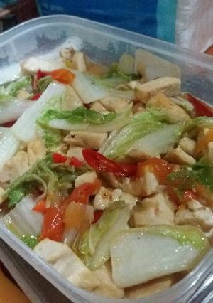 Foto resep Tumis sawi putih dan Tahu putih