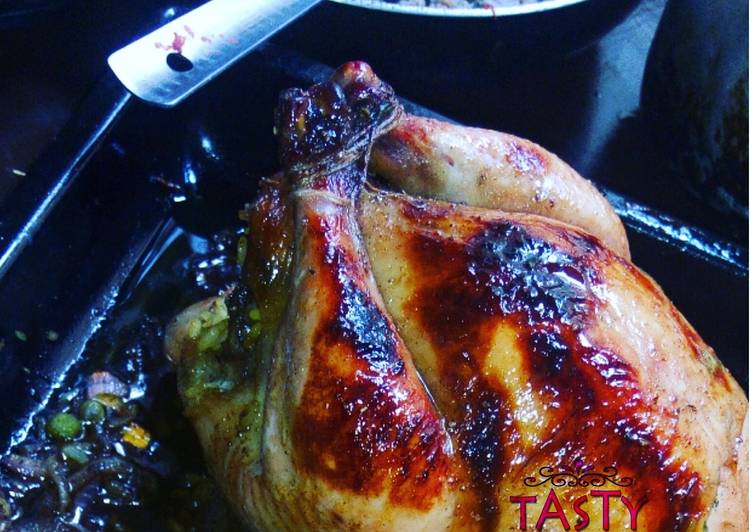 Easiest Way to Cook Tasteful Whole baked chicken