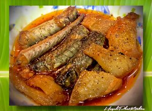 Hình của món Cá Kèo Kho Tiêu Với Thịt Ba Rọi.