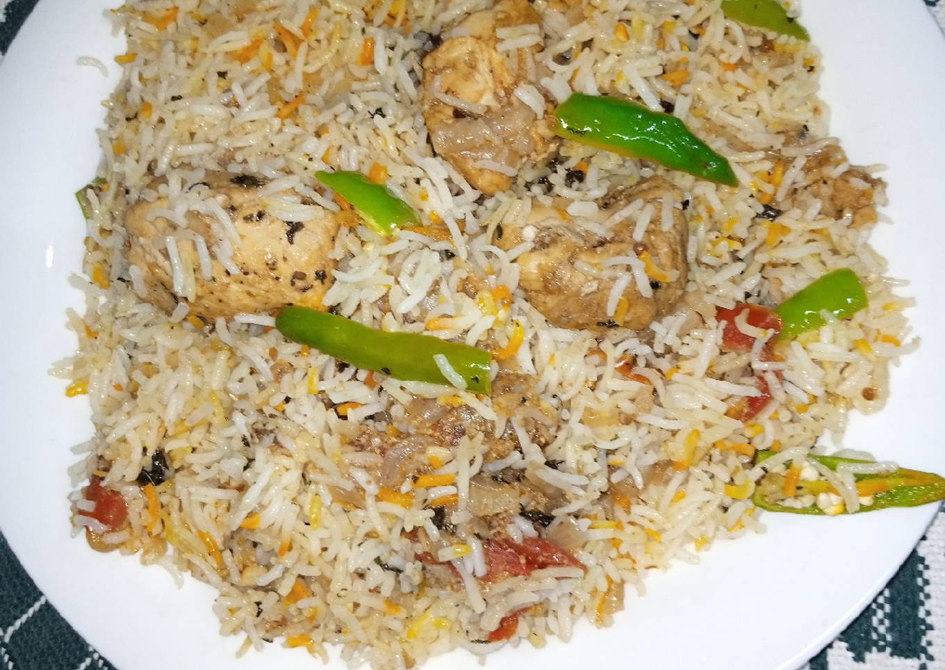 Fried Garlic Masala Biryani