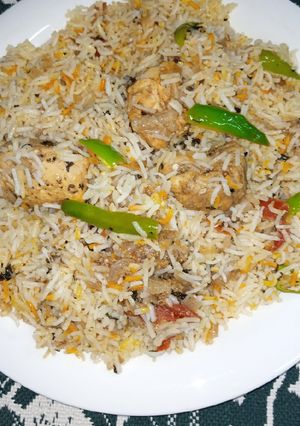 A picture of Fried Garlic Masala Biryani.