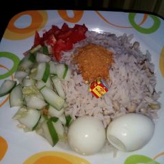 Rice and beans (garau garau) A picture of Rice and beans (garau garau).