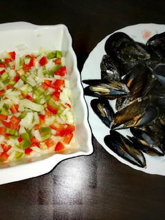 Una foto de Mejillones a la vinagreta