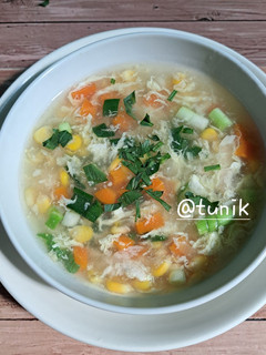Foto resep Sup Jagung Wortel Telur