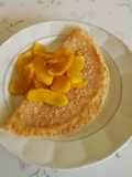 Crepas integrales con manzana y mantequilla de cacahuate