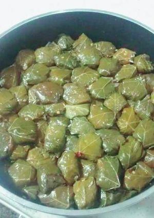 صورة لوصفة ورق عنب المدوره علي طريقه الكرديه