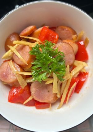 รูปของ ไส้กรอกผัดพริก(หวาน)ขิง