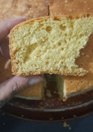 Una foto de Bizcochuelo con huevo de ñandú
