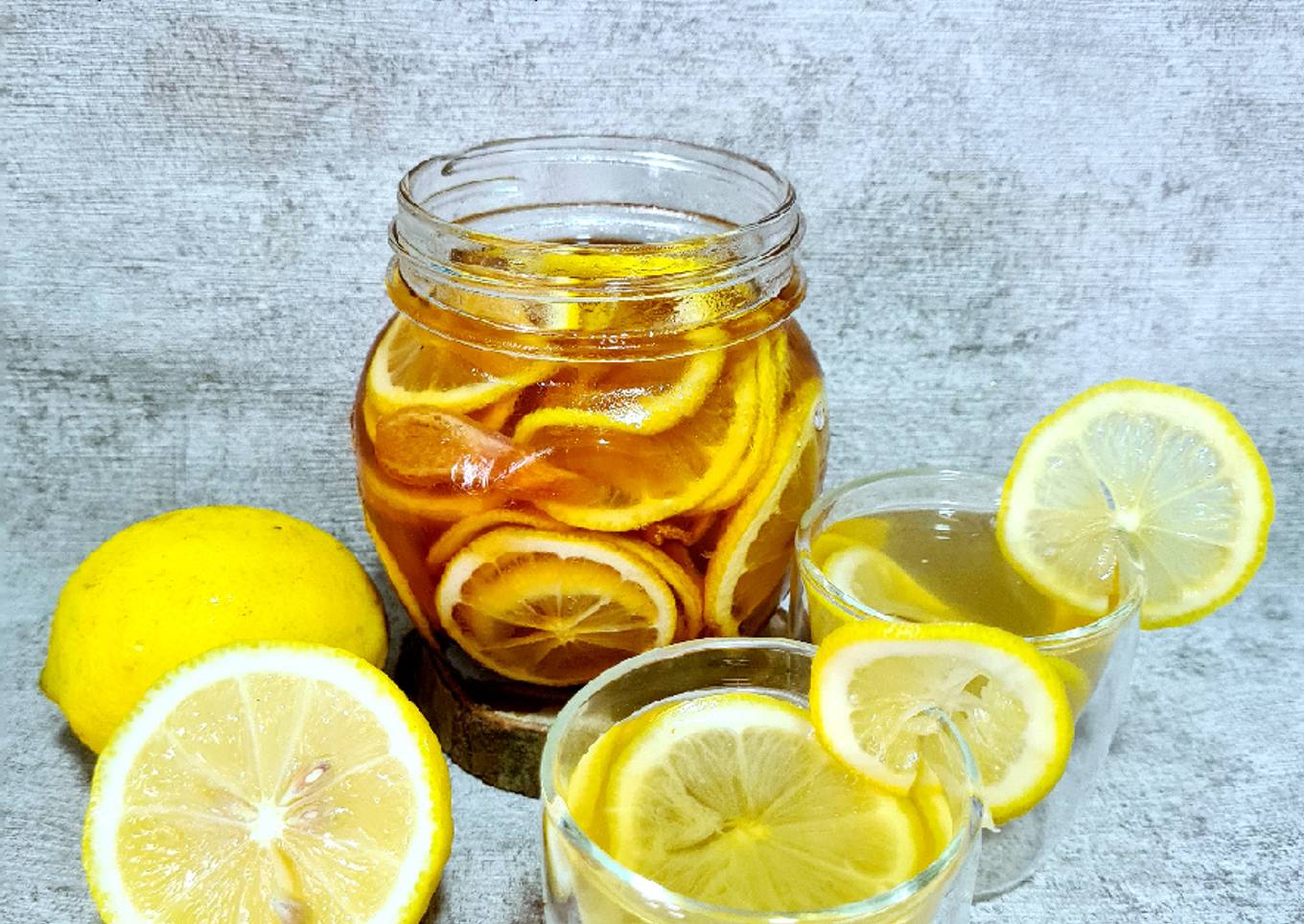 Honey Lemon + ginger tea (wedang booster imun utk cold and flu)