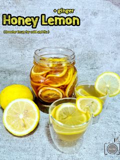 Foto resep Honey Lemon + ginger tea (wedang booster imun utk cold and flu)