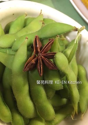 八角煮毛豆 的食譜成品照片
