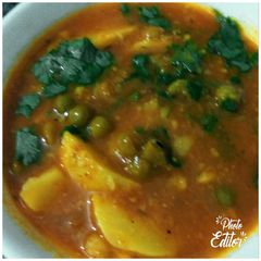 A picture of Aloo mattar ki sabji.