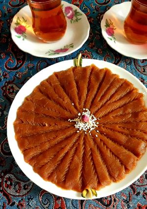 عکسی از دستور حلوای شیره انگور