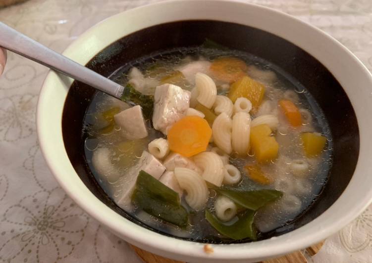 Sup Macaroni Labu Kuning Homemade