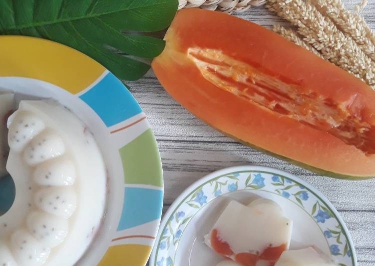 Recipe: Perfect Puding Pepaya Chia Seed