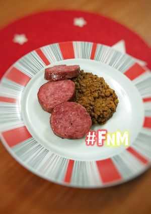 Foto di Cotechino affumicato con lenticchie
