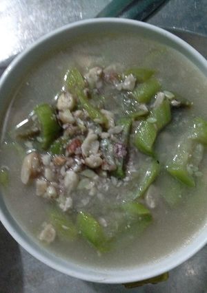 Hình của món Canh mướp nấu lạc (đậu phộng).