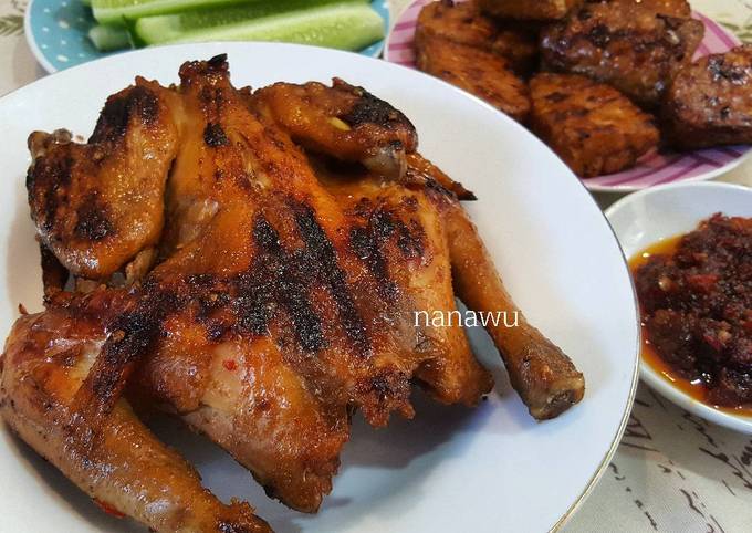 Ayam dan Tempe Bacem Bakar