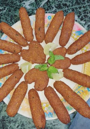 A picture of Crunchy soyabean kababs.