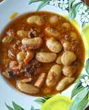 Potaje de fabes con pulpo