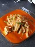 Kuah santan terasi tahu dan kohlrabi